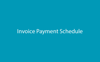 Important notice: Invoice Payment Schedule